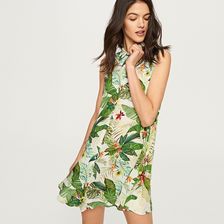 Reserved - Sukienka w tropikalne kwiaty - Wielobarwn - zdjęcie 1