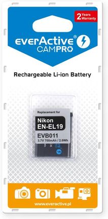 EverActive akumulator CamPro zamiennik Nikon EN-EL19 (EVB011)