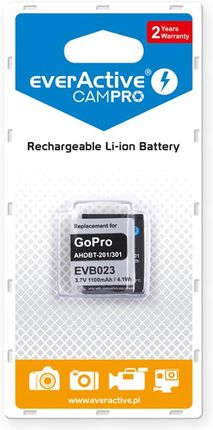 EverActive akumulator CamPro zamiennik GoPro Hero 3/3+ /AHDBT-301 (EVB023)