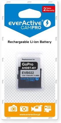 EverActive akumulator CamPro zamiennik GoPro Hero 4/4+/AHDBT-401 (EVB022)