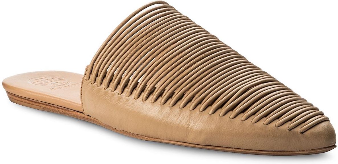 Klapki TORY BURCH Sienna Flat Slide 47126 Natural Vachetta 267