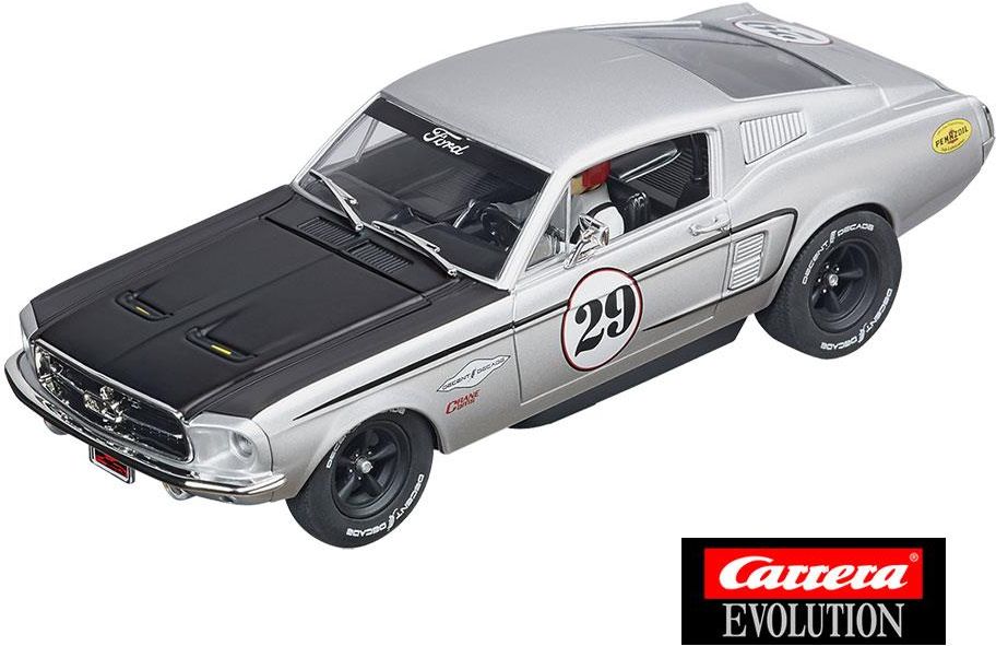 Carrera Evolution 27450 Ford Mustang GT N°289 Blanche Bandes Bleues Neuve