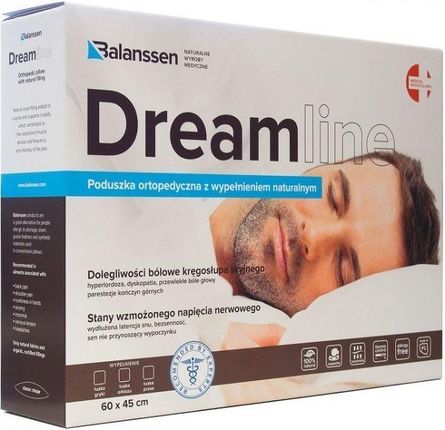 Balanssen Dreamline poduszka ortopedyczna z wypełnieniem naturalnym łuski gryki 60x45cm