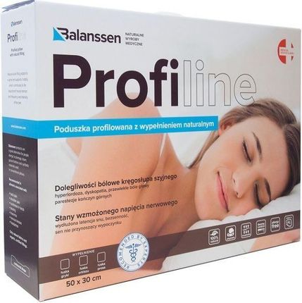Balanssen Profiline profilowana poduszka ortopedyczna z wypełnieniem naturalnym łuski gryki 50x30cm