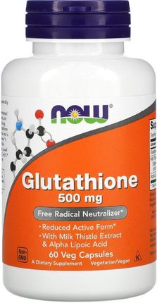 Now Foods Glutathione Glutation Antyoksydant 500Mg