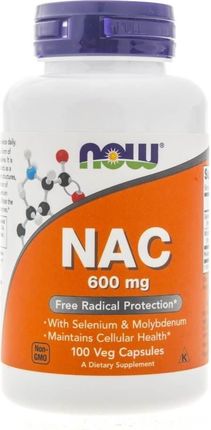 Kapsułki Now Nac N Acetyl Cysteine szt. 600Mg 100
