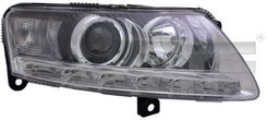 Tyc Reflektor Audi A6 4F2/4F5 08-11 Lewy Elektryczne Z Silniczkiem Z Światłem Do Jazdy Dziennej D3S/H7/Led 20-12428-06-9