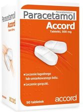 Zdjęcie Paracetamol Accord Paracetamolum 500mg 50 tabl - Zielonka