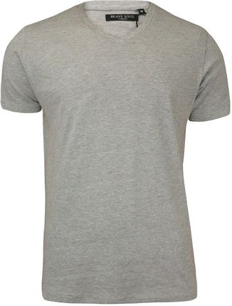 Popielata Męska Koszulka (T-shirt) - Brave Soul - V-Neck TSBRSSS18SAINTBgrey - Ceny i opinie T-shirty i koszulki męskie DTOX Popielata Męska Koszulka (T-shirt) - Brave Soul - V-Neck TSBRSSS18SAINTBgrey - Ceny i opinie T-shirty i koszulki męskie DTOX