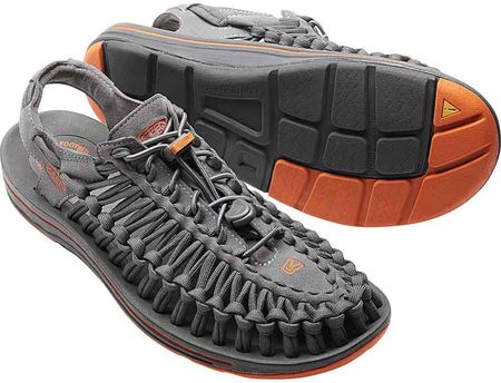 KEEN Men\'s Uneek Flat Slingback Sandals in Gargoyle/Burnt Orange Size 13 Keen mens uneek flat - Gem main image 3