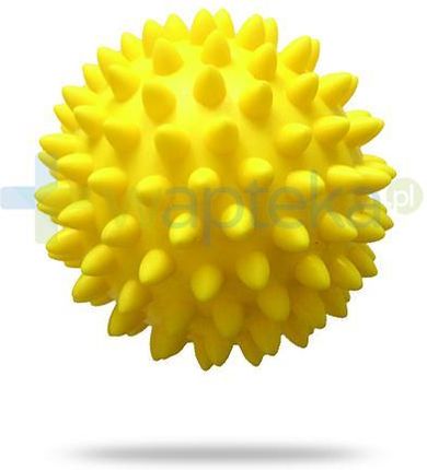 Mdh Qmed Massage Ball piłeczka rehabilitacyjna z kolcami 8 cm kolor żółty 1 szt