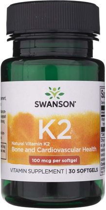 Swanson Witamina K2 naturalna 100mcg 30 kaps