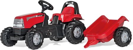 Rolly Toys Traktor na Pedały Case Z Przyczepą Czerwony