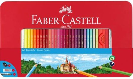 Kredki ołówkowe Faber-castell Eco 60 kolorów Metal