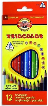 Kredki Triocolor 7mm 12 kolorów Koh-i-noor