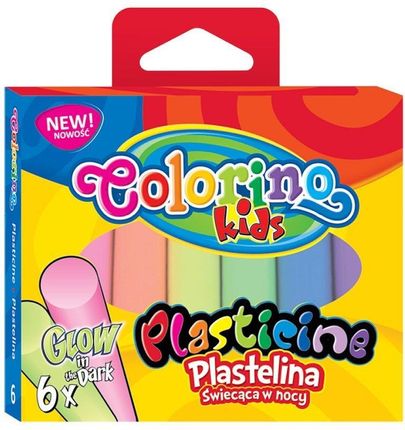 Colorino Kids Plastelina 6 kolorów Glow świecąca w ciemności 42680PTR