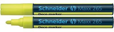 Marker kredowy SCHNEIDER Maxx 265 Deco, okrągły, 2-3mm, zawieszka, żółty