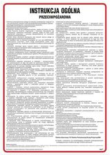 Zdjęcie Instrukcja przeciwpożarowa sztywny plastik 24 5 x 35 cm - Kwidzyn