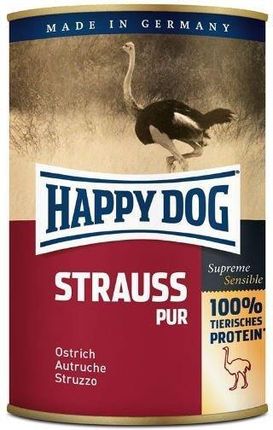 Happy Dog Strauss Puszka 100% Struś 400G