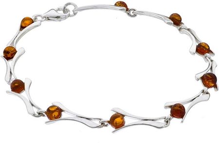Bałtycka Galeria Bursztynu™ Srebrna Bransoletka Z Bursztynem M.1580