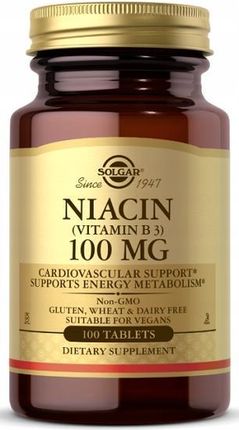 Solgar Solgar Niacin 100 mg 100 tabl Niacyna