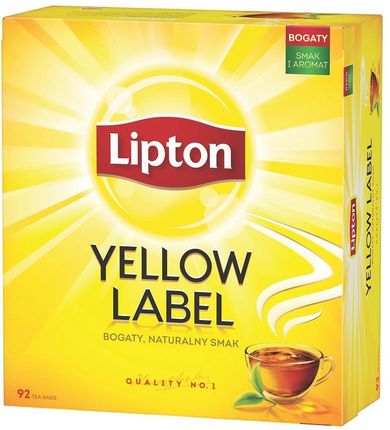 Lipton Yellow Label Herbata Czarna 184G 92 Torebki