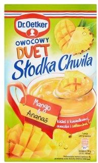 Dr. Oetker Słodka Chwila Owocowy Duet Mango & Ananas Kisiel Z Kawałkami Owoców 32G