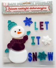 jawi naklejki żelowe świąteczne Let It Snow - Dekoratorstwo