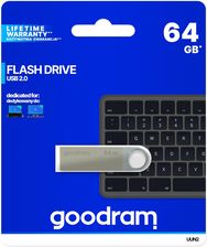 Zdjęcie GOODRAM 64GB UUN2 SILVER USB 2.0 (UUN2-0640S0R11) - Lublin