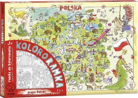 Monumi Kolorowanka Ramka Do Zawieszenia Mapa Polski Duża