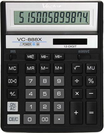 Kalkulator 12 pozycyjny VC888X Bk Vector