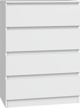Zdjęcie Topeshop Komoda Szafka Malwa 4 Szuflady Biała 70X40X95,5 Cm - Rzepin