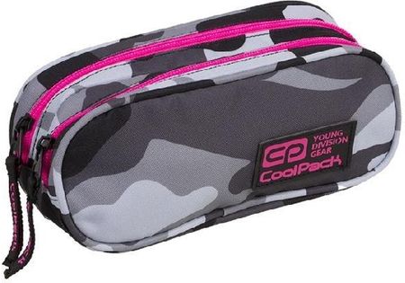Coolpack Piórnik szkolny dwukomorowy Clever Pink Neon 89036CP nr A360