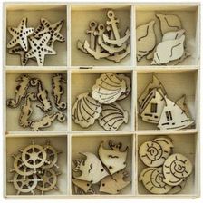 Zdjęcie ARGO Ozdoby drewniane MORZE pudełko 45szt. - Kolonowskie