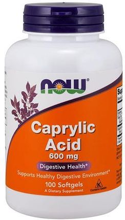 NOW Foods Caprylic Acid 600mg 100 kaps miękkich