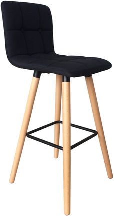 Exito Design Hoker krzesło barowe tapicerowane Vera black