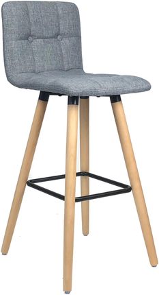 Exito Design Hoker krzesło barowe tapicerowane Vera grey