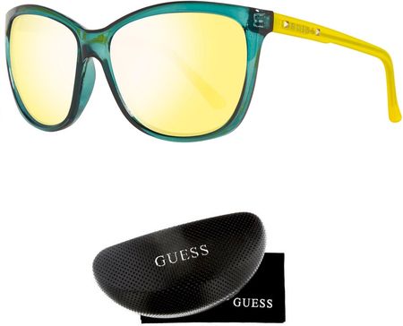 Okulary damskie Guess GU7308 Żółte Lustrzanki