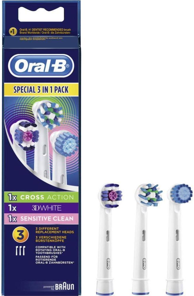 Końcówka Oral B 3in1 Multi Pack Końcówki Crossaction 3d White