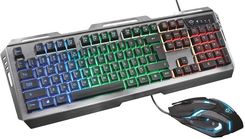 Zdjęcie Zestaw klawiatura + mysz Trust GXT 845 Tural Gaming Srebrna (22457) - Prószków