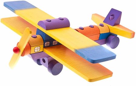 Tarnawa Toys Samolot Z Klocków Kolorowy Mini Wiele Kolorów