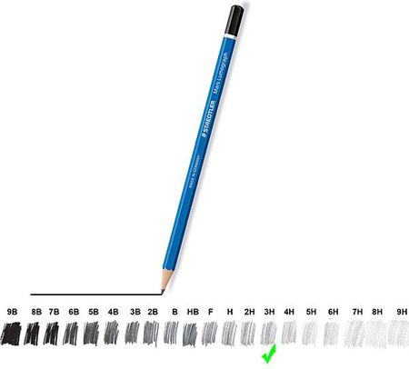 Crayons Graphite Staedtler Mars Lumograph - Lot 12 Degrés 6B à 4H - Qualité Professionnelle