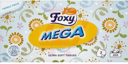 Ict Foxy Mega Ultra Miękkie Chusteczki 2 Warstwy 200 Sztuk (67342)