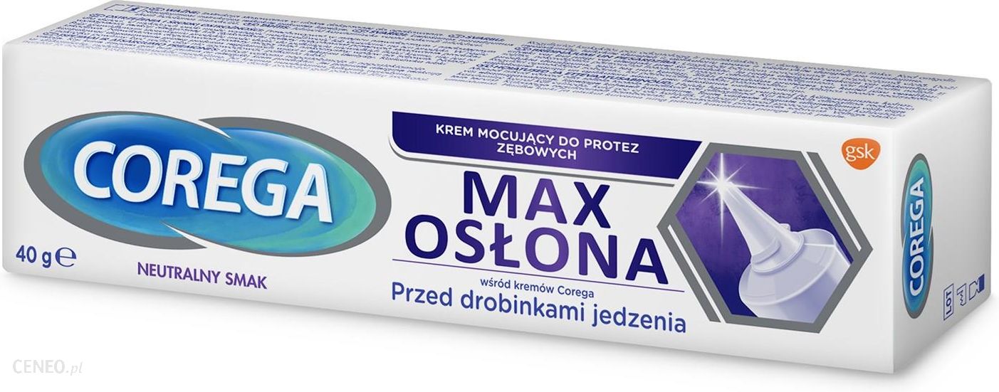 Corega Max Osłona Krem mocujący do protez zębowych 40g