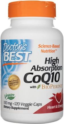 Doctor's Best High Absorption CoQ10 z Bioperyną, 100mg 120 kaps