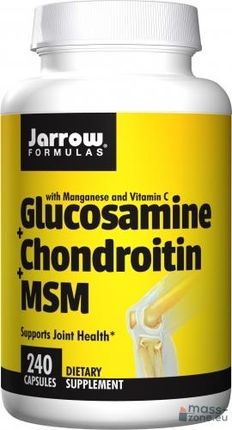 JARROW FORMULAS Glucosamine + Chondroitin + MSM 240 kaps