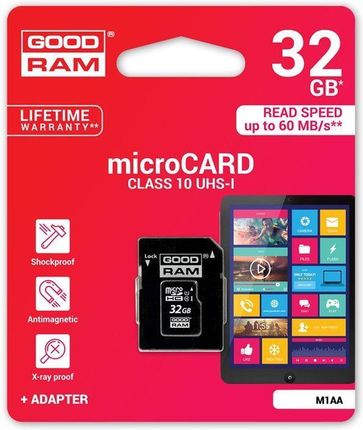 GOODRAM MicroSDHC 32GB 60MB/s M1AA-0320R11