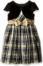 Amazon Bonnie Jean Sukienka dla dziewczynki, aksamit sweterki, x28432-DS,  złoty - A-linie złoto - Ceny i opinie 