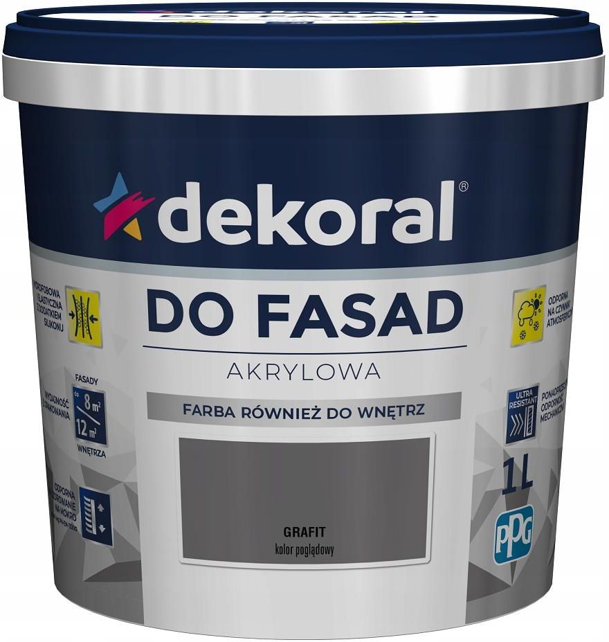 Dekoral Farba Fasadowa Polinit Grafit 5l