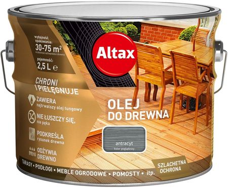 Altax Olej Do Drewna Antracyt 2,5 L